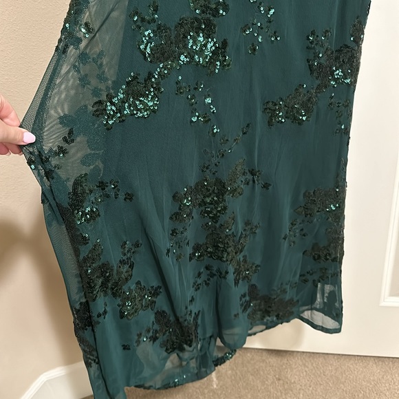 Lulus Green Sequin Design Formal Dress - Picture 3 of 5